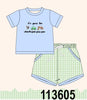 Blue Farm Embroidered Set