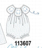 Blue Floral Embroidered Bubble
