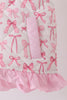 Pink bow ruffle vest