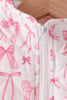 Pink bow ruffle vest