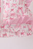 Pink bow ruffle vest