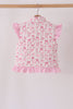 Pink bow ruffle vest
