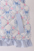 Sky floral bow ruffle vest
