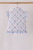 Sky floral bow ruffle vest