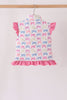Hot pink bow ruffle vest
