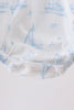 Blue Sailboat Smocked Ruffle Bubble