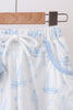 Blue Sailboat Shorts Set