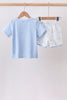Blue Sailboat Shorts Set