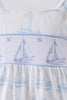 Blue Sailboat Smocked Ruffle Dress