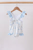 Blue Sailboat Smocked One-Piece Swimsuit