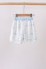 Blue Sailboat Embroidered Swim Trunks