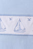 Blue Sailboat Embroidered Jon Jon