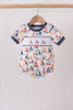 Blue Sailboat Smocked Bubble