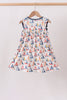 Blue Sailboat Embroidered Dress