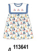 Blue Sailboat Embroidered Dress