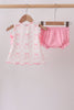 Pink Bow Print Bloomer Set