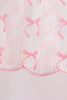 Pink Bow Print Ruffle Shorts Set