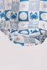 Blue Crab Embroidered Checkered Bubble