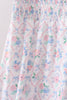 Blue Floral Smocked Mom Dress