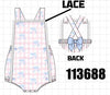 Pink Gingham Bow Print Lace Bubble