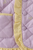 Purple corduroy bow embroidery ruffle jacket