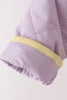 Purple corduroy bow embroidery ruffle jacket