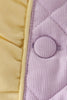 Purple corduroy bow embroidery ruffle jacket