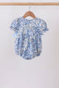 Blue Floral Print Bubble