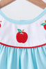 Blue Apple Embroidered Dress