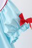 Blue Apple Embroidered Dress