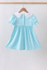 Blue Apple Smocked Lace Dress