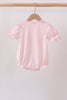 Pink Jack-O-Lantern  Applique Bow Bubble