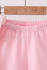 Pink Jack-O-Lantern  Applique Ruffle Shorts Set