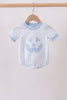 Blue Jack-O-Lantern  Applique Bubble
