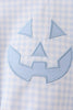 Blue Jack-O-Lantern  Applique Bubble