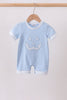 Blue Jack-O-Lantern  Applique Romper