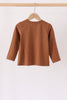 Brown Football French Knot Top