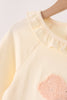 Cream Football French Knot Ruffle Dress