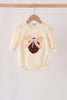Cream Football French Knot Bubble