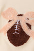 Cream Football French Knot Bubble