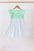 Mint Crayon Applique Dot Dress