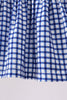 Navy Apple Embroidered Gingham Bloomer Set