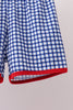 Red Apple Embroidered Gingham Shorts Set