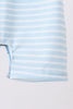 Blue Puppy Ball Embroidered Stripe Romper
