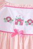 Pink Castle Embroidery Jacquard Pants Set