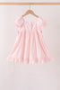 Pink Castle Embroidery Jacquard Ruffle Dress