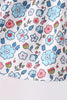 Blue floral smocked ruffle pants set