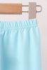 Blue floral smocked ruffle pants set
