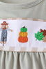 Green Scarecrow Embroidery Bloomer Set