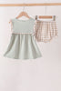 Green Scarecrow Embroidery Bloomer Set